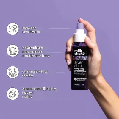 Zdjęcie produktu dla Spray tonujący do włosów silver shine leave in care stylizacja 100 ml