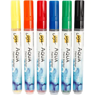 Produktbild von SOLO GOYA Aqua Paint Marker-Set, sortierte Farben, 6Stck.
