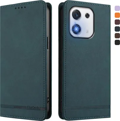 Produktbild von Hülle für Honor X70i, Retro Kunstleder Ständer Klapphülle mit Kartenfächer und Magnetische Grün
