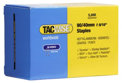 Produktbild von Tacwise 0311 Typ 90 / 40 mm Verzinkte Schmalrückenklammern, 5000 Stück