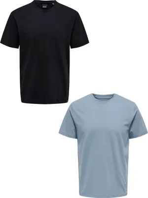 Produktbild von ONLY & SONS T-Shirt 2er-Set Rundhals Kurzarm Größe: XS