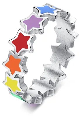 Produktbild von Ring Regenbogen Sterne 57 (18.1 mm Ø)