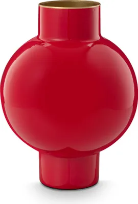 Produktbild von Pip Studio Vase Metal Small Farbe Red Größe 18x24cm