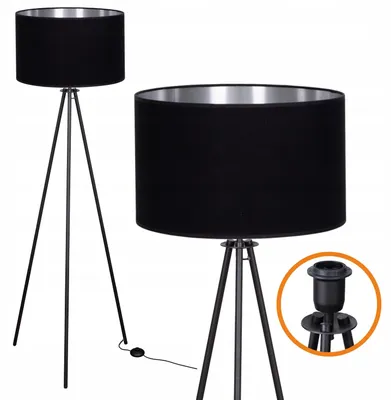 Produktbild von Cerlux Trigni Moderne LED Stehleuchte Schwarz Leselicht