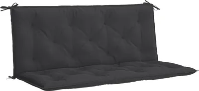 Produktbild von vidaXL Gartenbank-Auflage Schwarz 120x(50+50)x7 cm Oxford-Gewebe