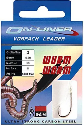 Produktbild von DAM Onliner gebundene Haken Wurm Gr.8