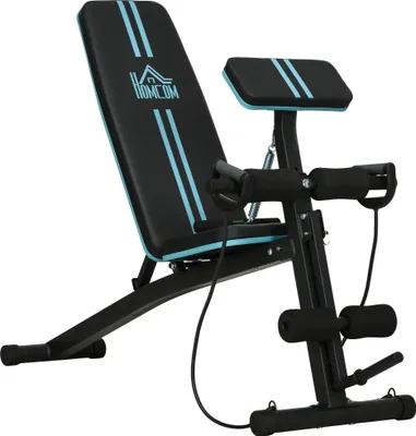 Obrázek produktu pro Posilovací lavice, nastavitelné opěradlo, multifunkční design, černá barva