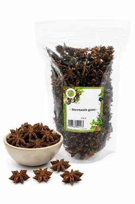 Produktbild von K T 250 g Echter Sternanis ganz Anisstern ganz Illicium verum - 1A Qualität