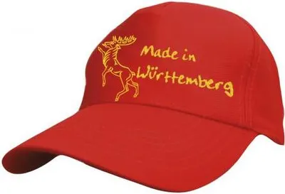 Produktbild von Kinder-Baseballcap mit Einstickung -  Würtemberg - 60898 rot