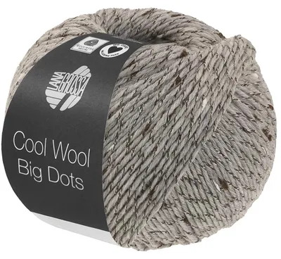 Produktbild von Lana Grossa Cool Wool Big DOTS 50 g Wolle Tweedgarn 125 m Farbe 109 - Hellgrau