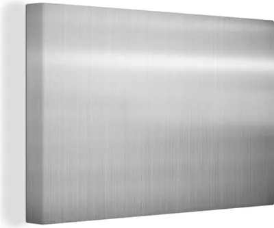 Produktbild von OneMillionCanvasses® - Leinwandbilder - 150x100 cm, Metalldruck - Silber - Grau, Wandbilder Kunstdruck Wanddekoration