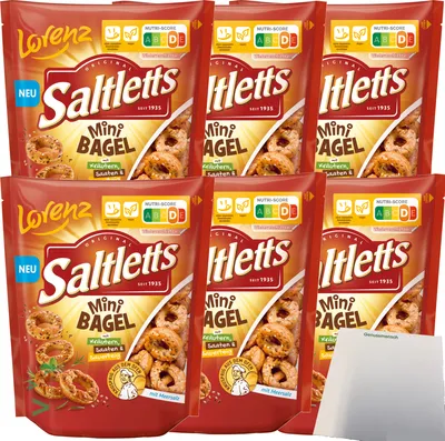Produktbild von Lorenz Saltletts Mini Bagel 6er Pack (6x100g Packung) + usy Block