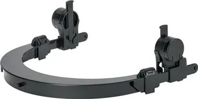 Productafbeelding van Kunststof helmhouder GFKHH100 met inzetstukken voor Euroslot, zwart, polycarbonaat, conform EN 166