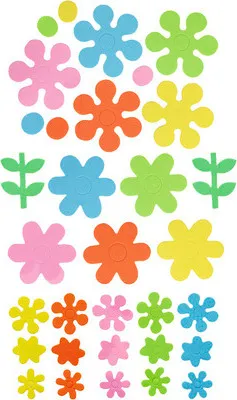 Produktbild von Moosgummi Sticker selbstklebend Blumen 72 Stück