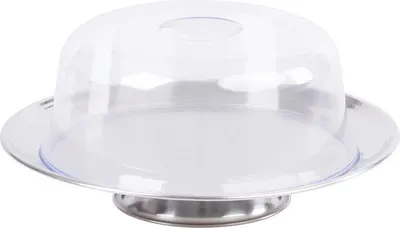 Obrázek produktu pro Box MagicHome, dortový talíř, nerezová ocel, průhledné víko, 31 cm
