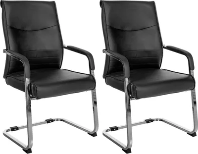 Produktbild von 2er Set Besucherstuhl Hobart schwarz