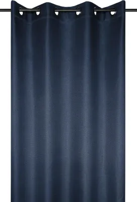Zdjęcie produktu dla STOF | Zasłona - 140x260 cm - Ciemnoniebieska - Półprzezroczysta - Elegancki design - Praktyczna i stylowa