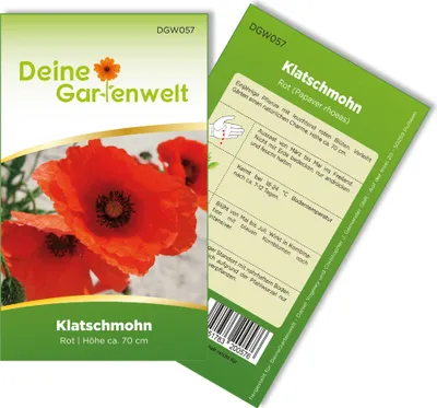 Produktbild von Klatsch-Mohn rot Samen - Papaver rhoeas - Mohnsamen - Blumensamen - Saatgut für 300 Pflanzen