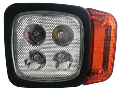 Imagen del producto de Faro LED delantero con intermitente, adecuado para tractores, cosechadoras, excavadoras, quitanieves, etc. - 4 LEDs, 12 W, 1000 lúmenes