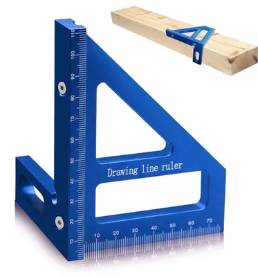 Produktbild von Holzschneidwinkel Hochwertiges Aluminium - Digitaler Winkelmesser - 45/90 Grad - Multifunktionales Messwerkzeug - Leicht und Langlebig