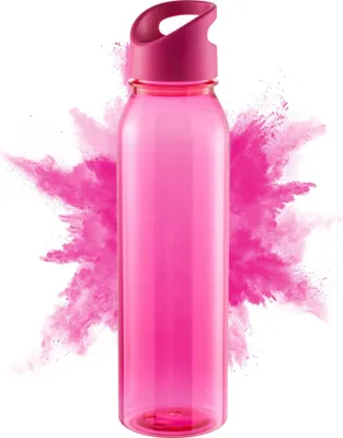 Produktbild von Trinkflasche Active 'Wave' - Wasserflasche mit 650 ml - robuste Trinkflasche für Kinder & Erwachsene - transparent-pink/pink