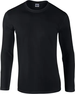Produktbild von Gildan 64400 | Softstyle Long Sleeve Herren T-Shirt - Farbe: Black - Größe: M