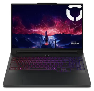 Image de Lenovo Legion Pro 7 16AFR10H Ryzen 9 9955HX3D 16 Go WQXGA OLED 500 nits 240 Hz LBL Brillant 64 Go DDR5 5600 SSD 2 To GeForce RTX 5080 16 Go Caméra 5,0 MP 99,9 Wh W11Pro Eclipse Black
