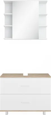 Obrázek produktu pro Sada nábytku do koupelny Vicco Ilias Bílá/Sonoma 2 díly, základní skříňka 80 cm, Model 34649
