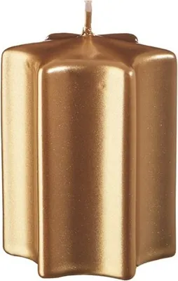 Produktbild von Stimmungsvolles Kerzenlicht Kerzen Sternkerzen Gold 8 x 6 cm (8 Stück)