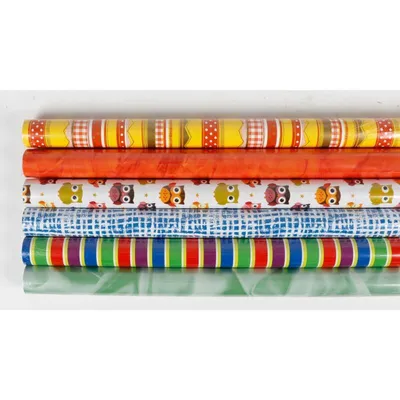 Produktbild von 50x Geschenkpapier 5x0,7m Rollen Mix Geburtstag Weihnachten Ostern Farben Bunt