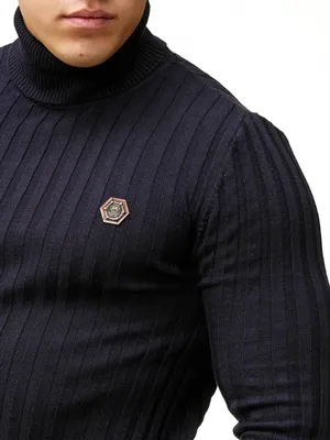 Produktbild von Red Bridge Herren Strickpullover Rollkragen- Pullover Upright Navy M