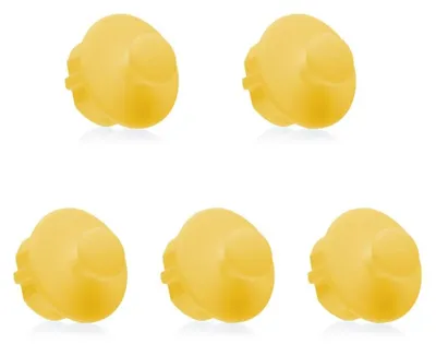 Immagine prodotto di Solidchoice - Set di 5 protezioni per prese con ganci, colore giallo, tipo C/F/K