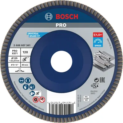 Produktbild von PRO X571 Fächerschleifscheibe, gerade, 125 mm, K120