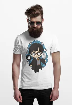 Produktbild von D&B Férfi Uni Polo  PC00013 Harry Potter Weiß-Größe M