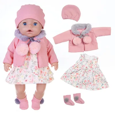 Image de Vêtements pour poupées de 36 à 43 cm : comprenant un chapeau, une veste et des chaussettes
