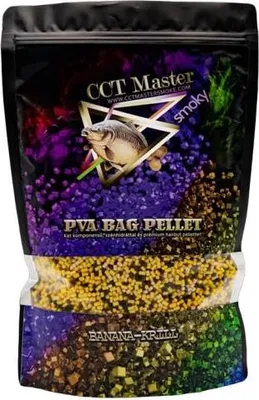 Zdjęcie produktu dla CCT Master – granulki Smoky PVA Bag Pellet Banana Krill 2–3 mm 700 g