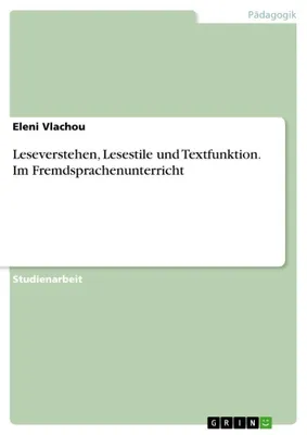 Produktbild von Leseverstehen, Lesestile und Textfunktion. Im Fremdsprachenunterricht