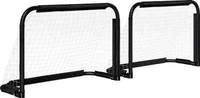 Produktbild von Mini Fußballtore - Klappbare Tore 2er-Set - Für Außenbereich/Garten - Für Kinder und Erwachsene - 90×36×60 cm - Schwarz