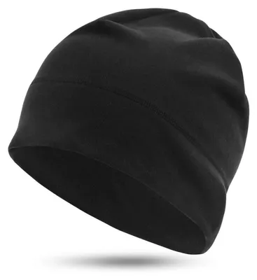 Produktbild von Laufmütze Herren Damen Funktionsmütze Fleece Thermo Atmungsaktiv Schwarz