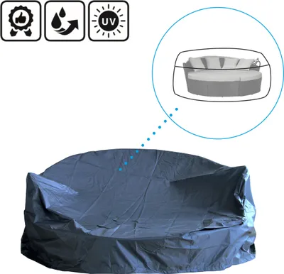 Produktbild von SVITA Savannah Sonneninsel Abdeckung Hülle Abdeckhaube Plane Wetterschutz universal grau Polyester 180x180x77cm