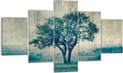 Produktbild von Bild auf Leinwand - Leinwandbild - Baum Natur Feld - 125x70cm - Wand Bild - Wanddeko - Wandbilder - Leinwanddruck - Bilder - Kunstdruck - Wanddekoration - Leinwand bilder - Wandkunst - EA125x70-3627
