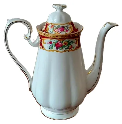 Produktbild von Royal Albert - Kaffeekanne Lady Hamilton – Höhe ca. 24 cm mit Deckel – Bone China – Original