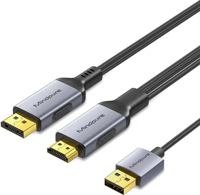 Produktbild von INF HDMI zu DP Kabel 2m - 4K 60Hz Adapter für PC, Laptop & Monitor
