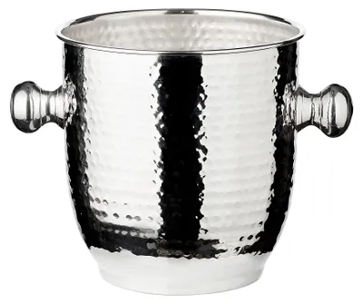 Weinkühler versilbert gehämmert Ø 20 cm H 22 cm