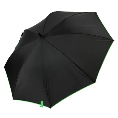 Produktbild von Regenschirm Damen Herren Uni Stockschirm Automatik Color Frame Schwarz Grün