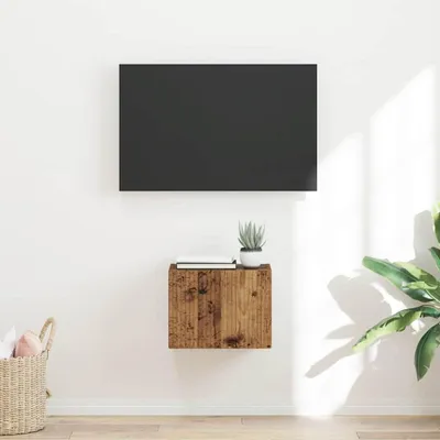 Obrázok produktu pre Maison Exclusive – TV skrinka na stenu, 39 x 31 x 29,5 cm, vyrobená z recyklovaného dreva a drevotriesky