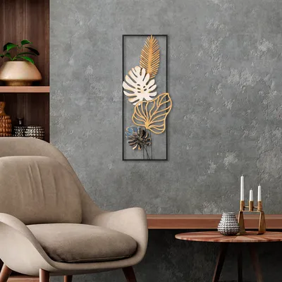 Immagine prodotto di Wallity, Palm- TNL2315, Colorato, Altre decorazioni per la casa, 32 x 90 cm, 100% metallo (Spessore: 1