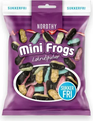 Produktbild von Nordthy Mini Frösche Bonbon Zuckerfrei 75g