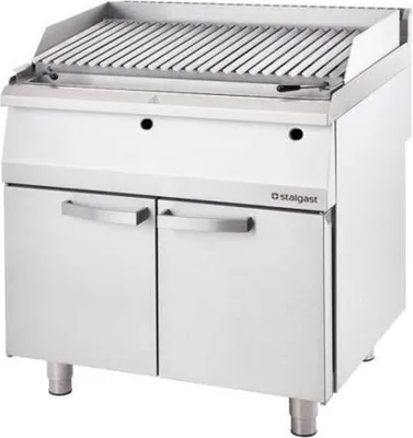 Produktbild von Edelstahl Lavastein-Grill mit V-Rost für Fleisch und Gemüse, Serie 700 ND, 800 mm