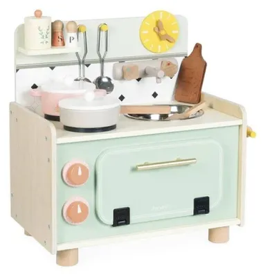 Produktbild von Janod Holzküche für Kinder - kleine Spielküche mit Zubehör